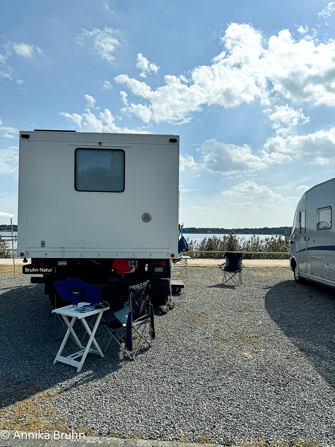 Stellplatz mit Blick auf die Schlei
